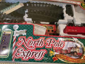 lot 82 image: North Pole Express Christmas Train Set