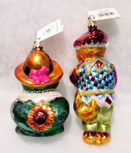lot 87 image: Christopher Radko Frog And Cat Ornaments