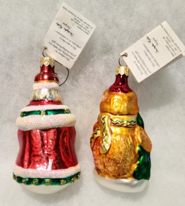 lot 89 image: Christopher Radko Santa and Bear Ornaments