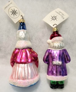 lot 88 image: Christopher Radko Wizard and Santa Ornaments