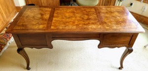 lot 146 image: Swirl Inlaid Office Desk By Baker