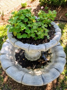 lot 181 image: Two Tier Cement Birdbath