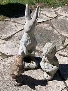 lot 44 image: Three Cement Figurines