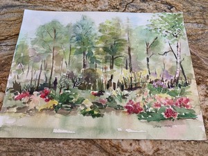 lot 53 image: Two Unframed Original Watercolor Art