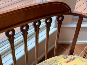 lot 131 image: Antique bench with Uphostered Seat