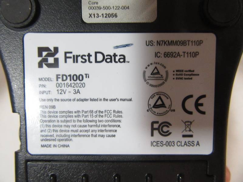 lot 89 image: FirstData FD100  Credit Card machinerecipt printer