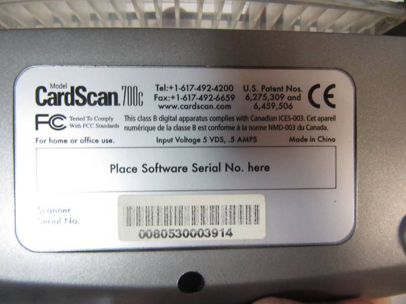 lot 96 image: CardScan 700c