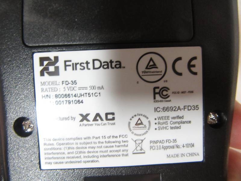 lot 97 image: FirstData FD100  Credit Card machinerecipt printer