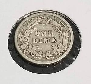 1914 BARBER DIME FINE