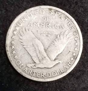 1917 TYPE I STANDING LIBERTY QUARTER exposed breast design
