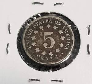 1867 no rays US SHIELD NICKEL
