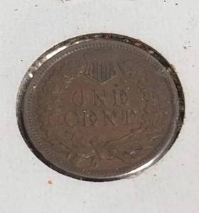 1886 type 1 INDIAN HEAD CENT VF