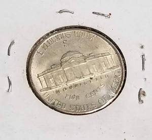1943-S WWII WARTIME SILVER WAR NICKEL UNC