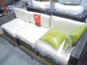 lot 46 image: Palm Harbor Wicker Outdoor Sofa