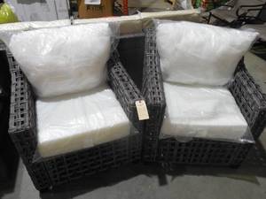 lot 50 image: Hampton Bay Briar Ridge Chairs Set of 2