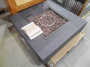 lot 80 image: Aidan 40 in. x 12.5 in. Square Outdoor Gas Fire Pit Table