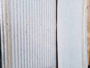 lot 144 image: 10 sheets. Of 11 x 26. Rustic ANTIQUE CORRUGATED TIN, removed from a 65 year old building