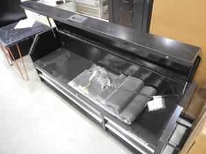 lot 98 image: Husky 61 in. W x 15.8 in. D 4-Drawer Tool Chest with Power Strip in Black