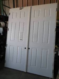 lot 138 image: 6 PANEL DOUBLE FRENCH DOOR 74 X 96.5