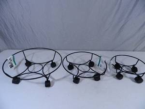 lot 65 image: 3 New Heavy Duty Plant Caddies