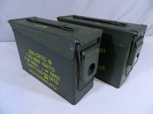 lot 94 image: Pair of 30 Cal. US Military Ammo Cans