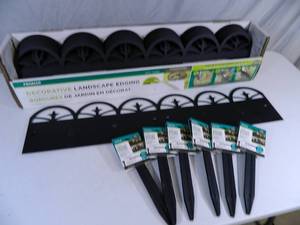 lot 107 image: New Case of Metal Decorative Landscape Edging and New Edging Stakes