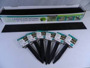 lot 109 image: New Case of Metal Decorative Landscape Edging and New Edging Stakes