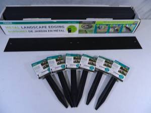 lot 111 image: New Case of Metal Decorative Landscape Edging and New Edging Stakes