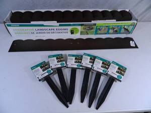 lot 113 image: New Case of Metal Decorative Landscape Edging and New Edging Stakes