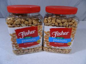 lot 132 image: 4 lbs 8 oz of Fisher Sea Salt Peanuts