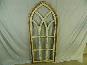 lot 3 image: Re-Purposed Wood Handmade Window Frame