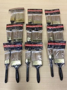 lot 13 image: Lot Of (9) New 3-Packs Of Painters Brushes