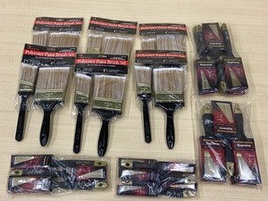 lot 19 image: Lot Of (6) New 2-Packs Of Painters Brushes & (24) Assorted New Painters Brushes