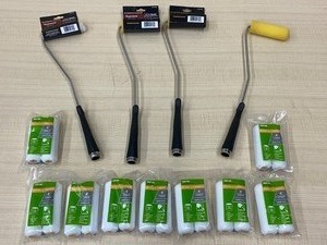 lot 25 image: (4) New 4 Rollers With Assorted New Roller Covers