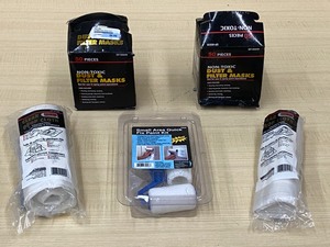lot 30 image: Lot Of New Painters Dust Masks & Drop Clothes