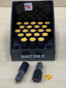 lot 56 image: Lot Of (24) New CAT 12volt  USB adapters