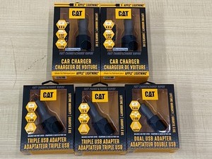 lot 59 image: Lot Of (New) CAT USB Adapters & Apple Lightning Chargers