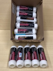 lot 86 image: Box Of New 12-Nap  9 Paint Roller Covers