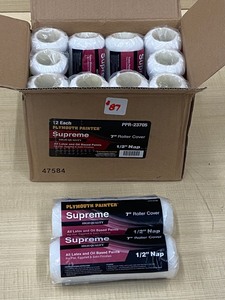 lot 87 image: 12-Pack Of New 12-Nap  7 Paint Roller Covers