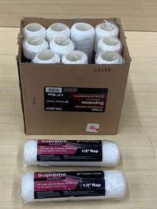 lot 90 image: 12-Pack Of New 12-Nap  9 Paint Roller Covers