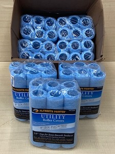 lot 92 image: Box Of New 6-Packs Of 38-Nap  9 Paint Roller Covers