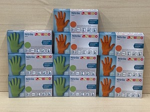 lot 102 image: (10) Boxes Of Assorted Size New Nitrile Gloves