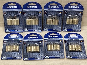 lot 103 image: (8) New 2-Packs Of Brinks Padlocks