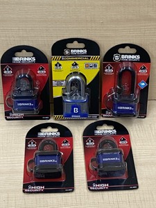lot 104 image: Lot Of (5) New Brinks Keyed Padlocks