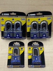 lot 106 image: (2) New 2-Packs & (2) New Single-Packs Of Brinks Padlocks
