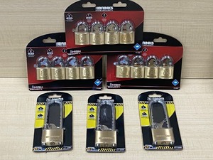 lot 110 image: (3) New 4-Packs & (3) New Single-Packs Of Brinks Padlocks