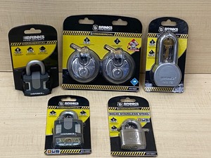 lot 111 image: (1) New 2-Pack & (4) New Single-Packs Of Brinks Padlocks