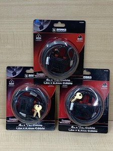 lot 112 image: Lot Of (3) New Brinks Locking Cables