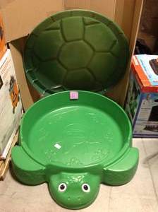 lot 11 image: Little Tikes Turtle Sandbox - Green &nbspin good condition