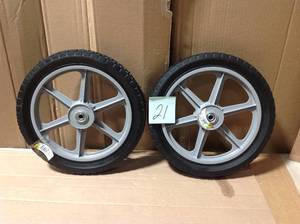 lot 21 image: Maxpower 14 in. x 1.75 in. Plastic Spoked Wheel &nbspin good condition